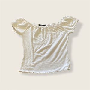 lettuce trim white tee